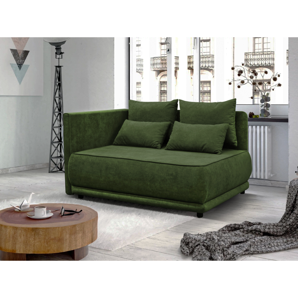 Kihúzható kanapé, zöld, balos, LIAMI Kihúzható kanapé, zöld, balos, LIAMI