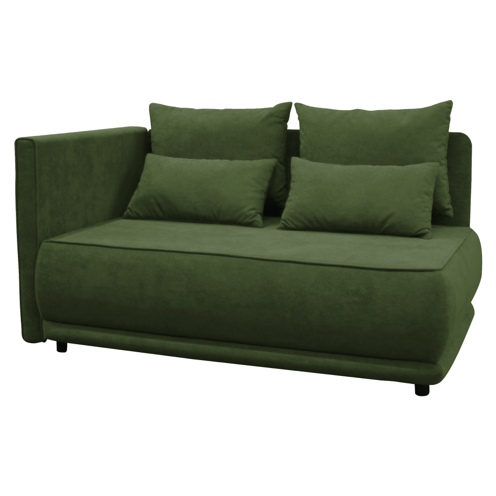 Kihúzható kanapé, zöld, balos, LIAMI Kihúzható kanapé, zöld, balos, LIAMI