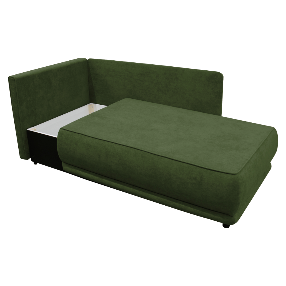 Kihúzható kanapé, zöld, balos, LIAMI Kihúzható kanapé, zöld, balos, LIAMI