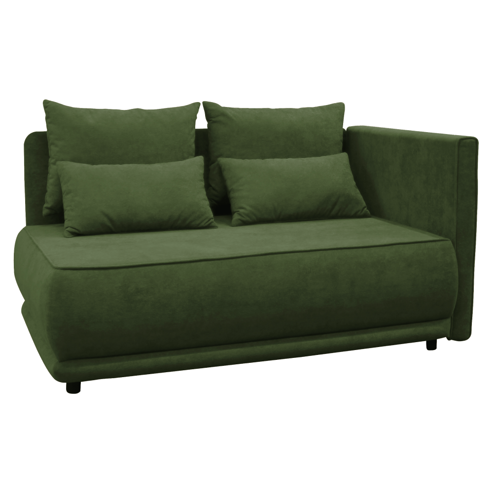 Kihúzható kanapé, zöld, jobbos, LIAMI