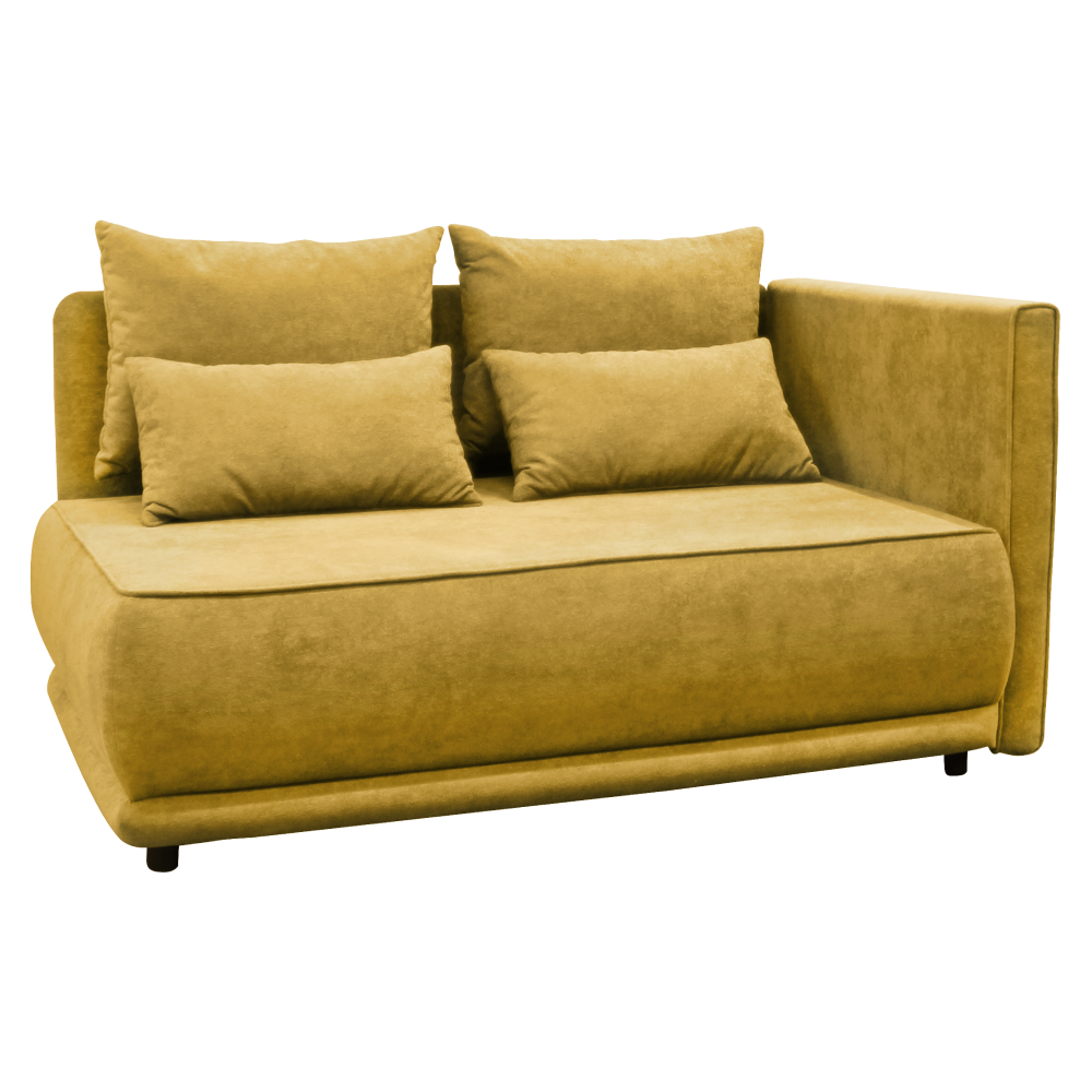 Kihúzható kanapé, mustárszínű, jobbos, LIAMI