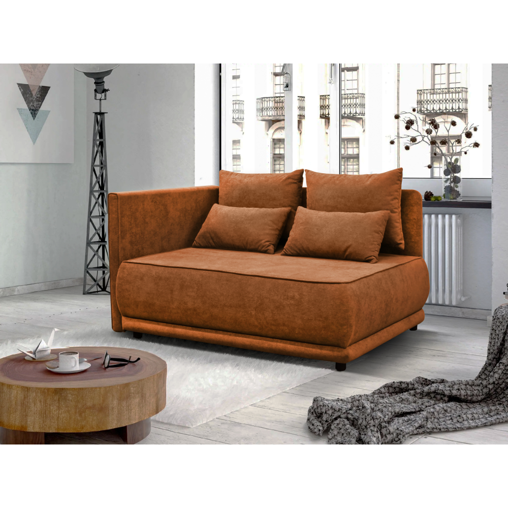 Kihúzható kanapé, terrakotta, balos, LIAMI Kihúzható kanapé, terrakotta, balos, LIAMI