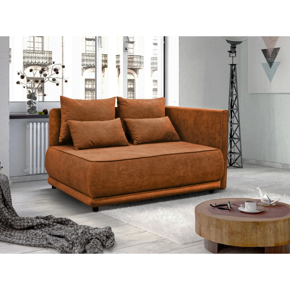 Rozkladacia pohovka, terakota, pravá, LIAMI