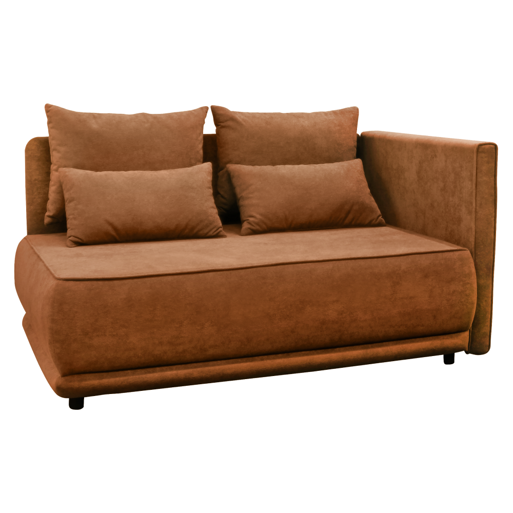 Rozkladacia pohovka, terakota, pravá, LIAMI