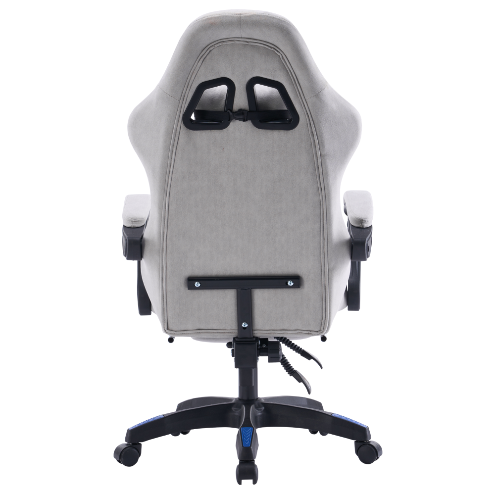 Kancelárske/herné kreslo, sivá/modrá, ZODIA