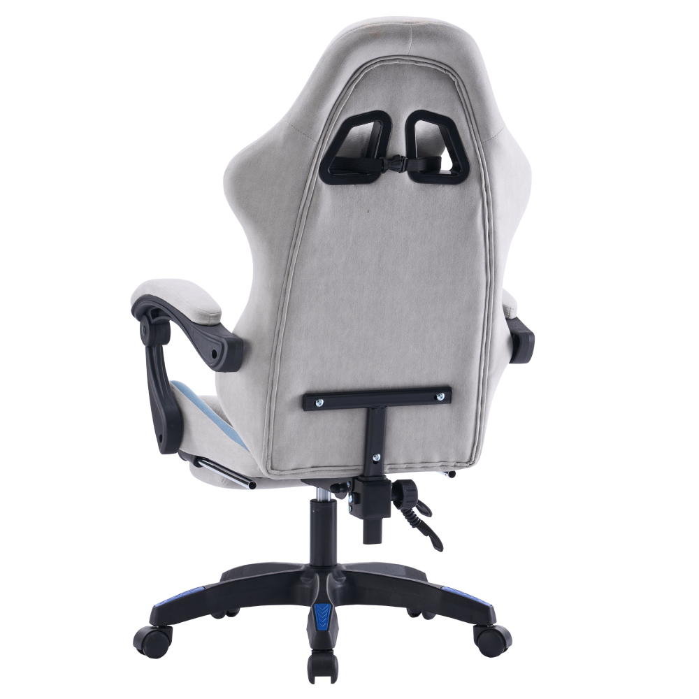 Kancelárske/herné kreslo, sivá/modrá, ZODIA