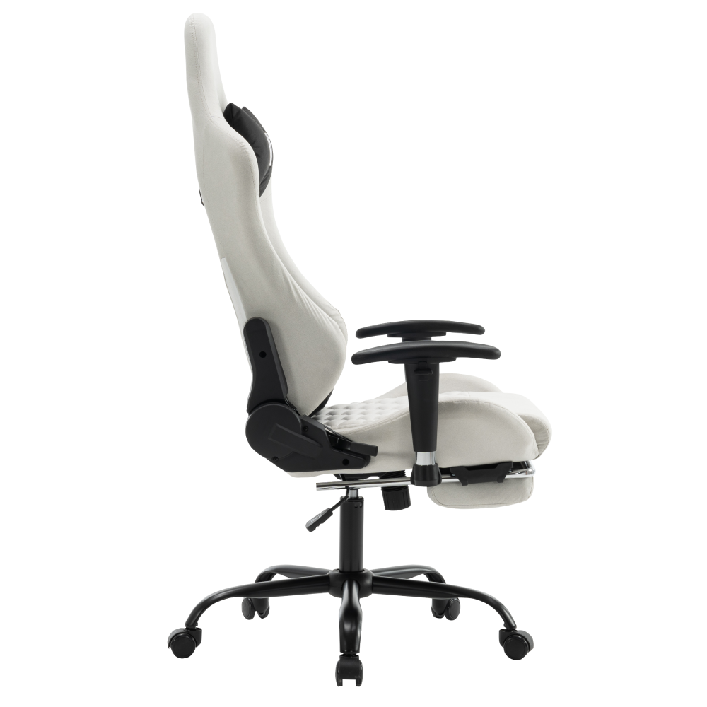 Kancelárske/herné kreslo, biela/čierna, PAPIBAS