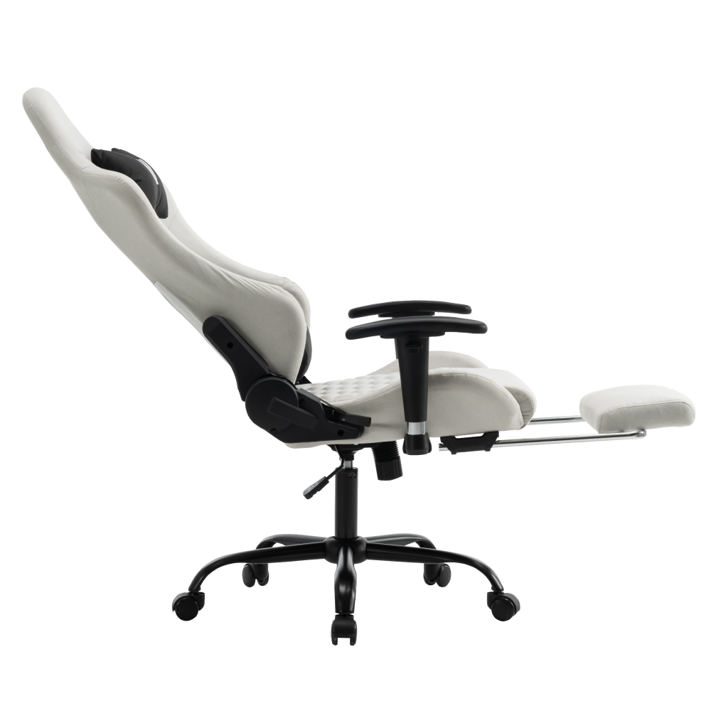 Kancelárske/herné kreslo, biela/čierna, PAPIBAS