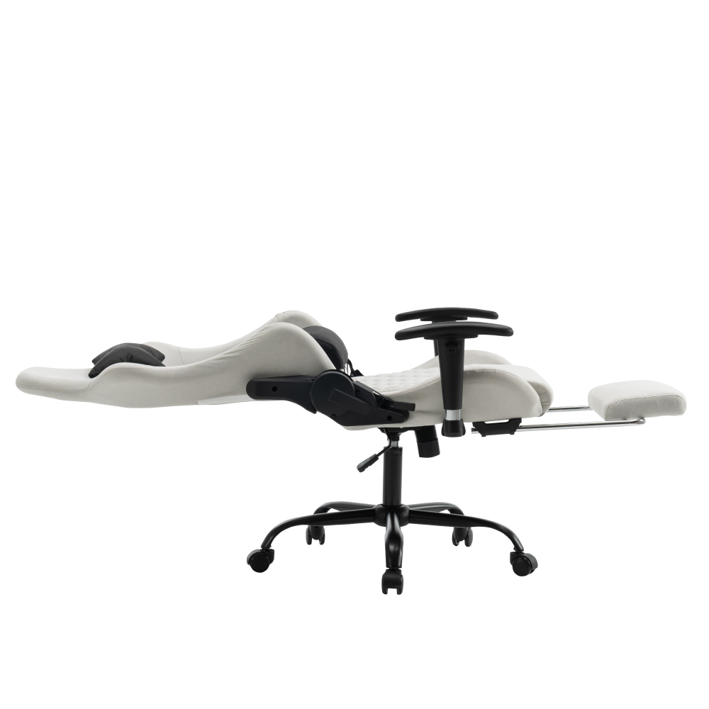 Kancelárske/herné kreslo, biela/čierna, PAPIBAS