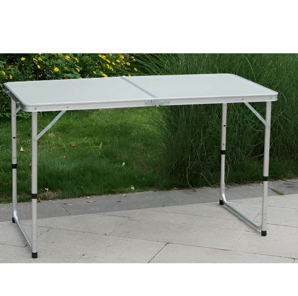 Összecsukható kempingasztal, 120 cm, alumínium/MDF, KEPI TYP 1