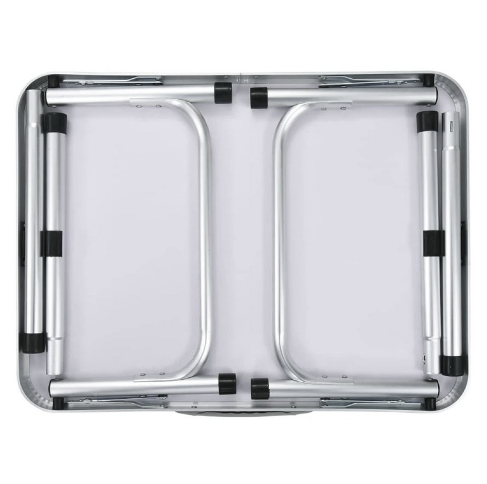 Összecsukható kempingasztal, 60 cm, alumínium/MDF, KEPI TYP 2