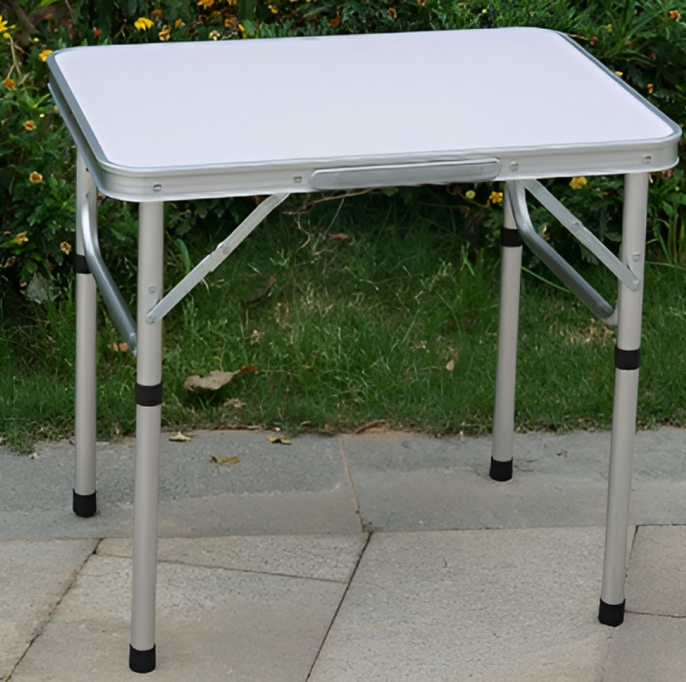 Összecsukható kempingasztal, 60 cm, alumínium/MDF, KEPI TYP 2