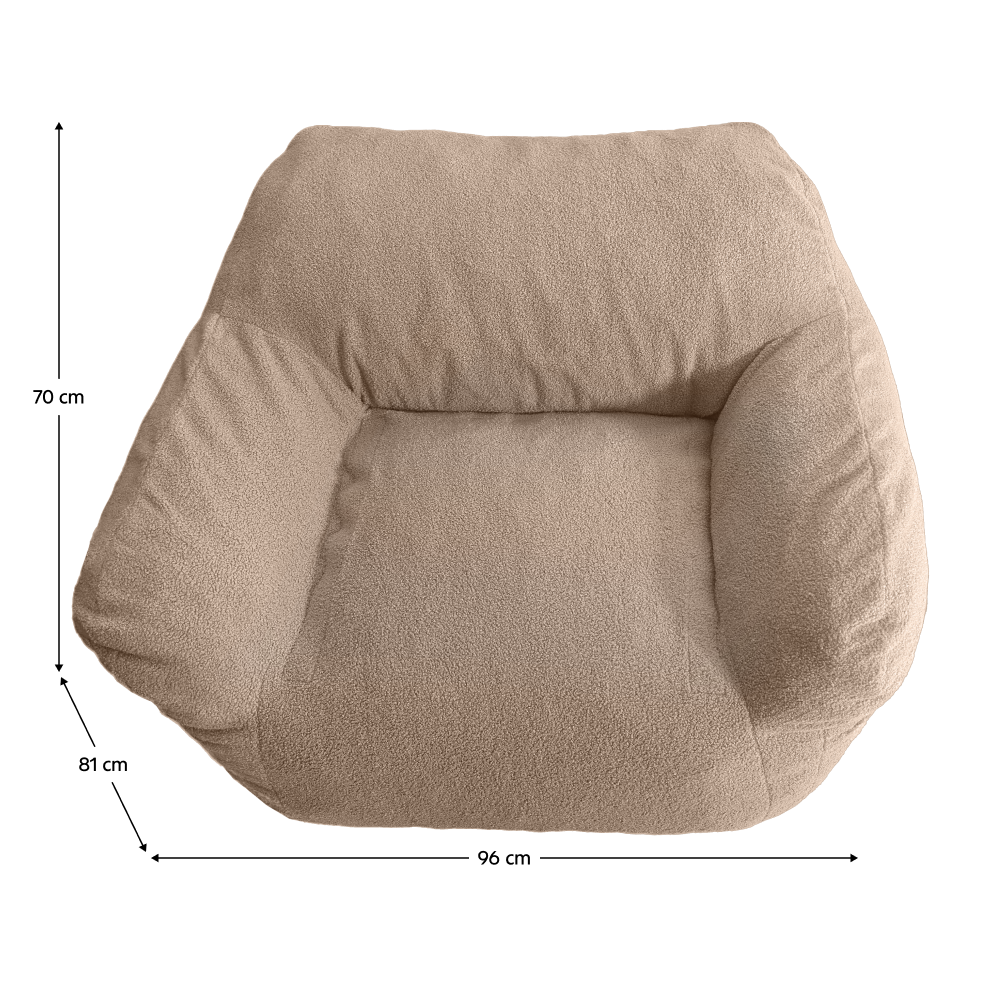 Babzsák, világosbarna, FUFY