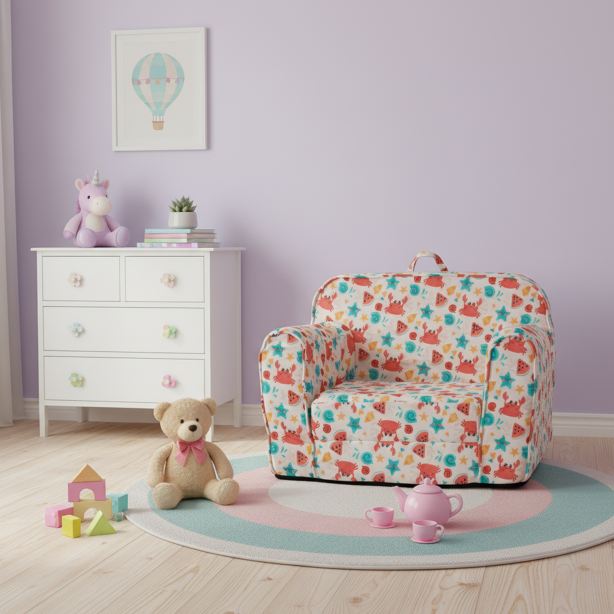 Kinyitható babzsák, színes, KIDY Kinyitható babzsák, színes, KIDY