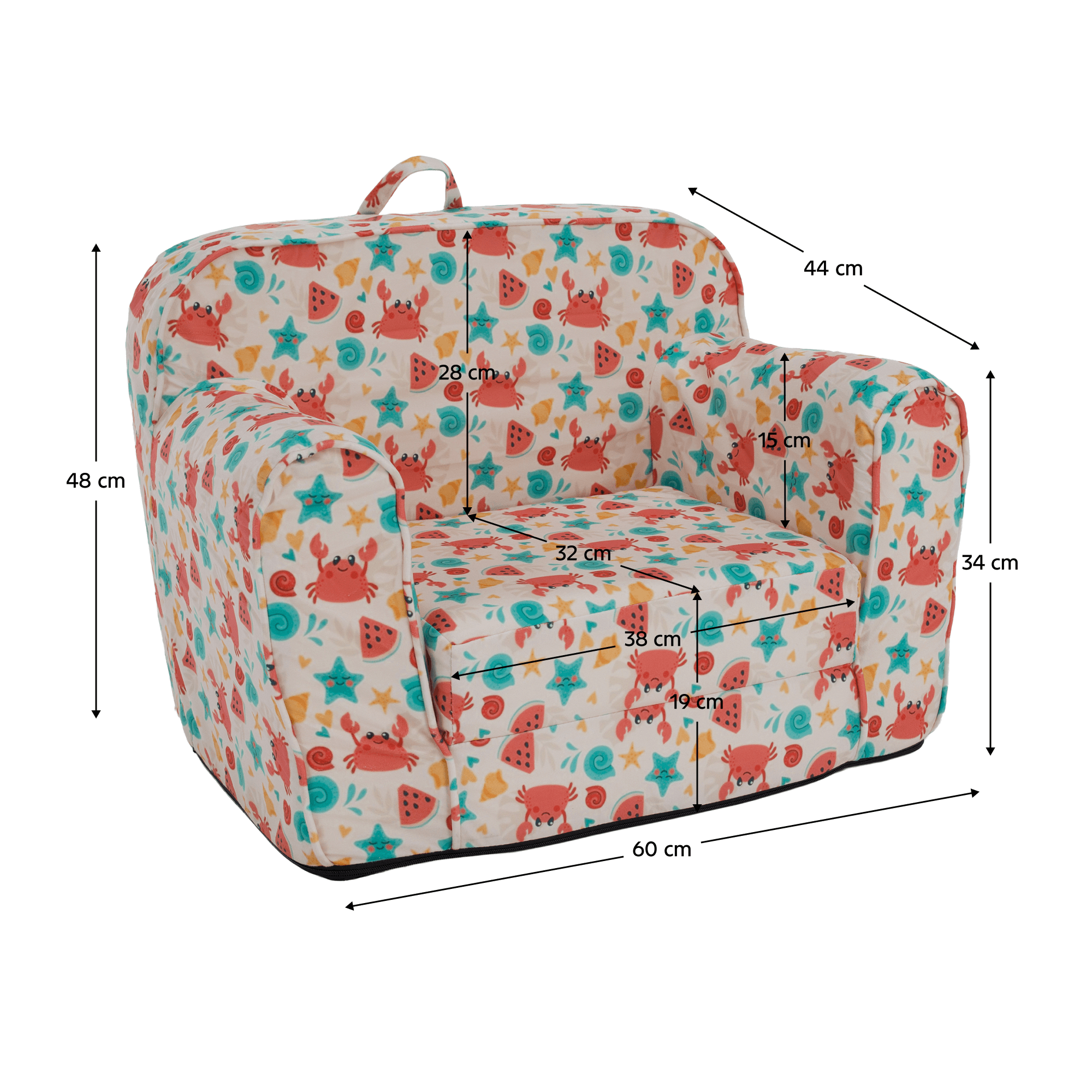 Kinyitható babzsák, színes, KIDY Kinyitható babzsák, színes, KIDY