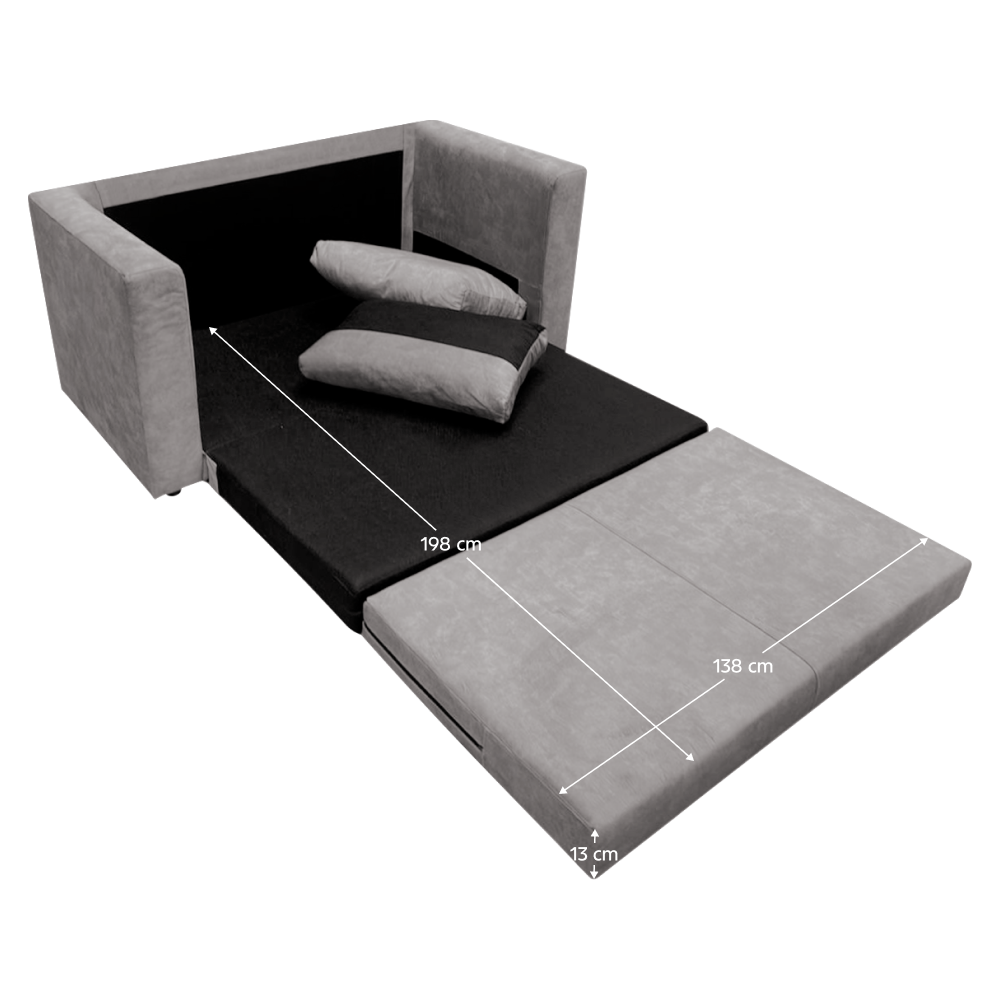 Kihúzható kanapé, szürke, BEJA Kihúzható kanapé, szürke, BEJA