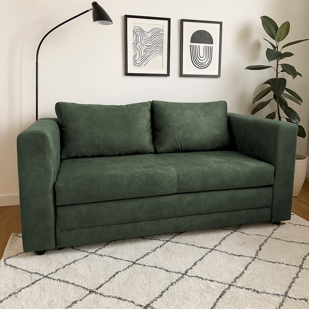 Kihúzható kanapé, zöld, BEJA Kihúzható kanapé, zöld, BEJA