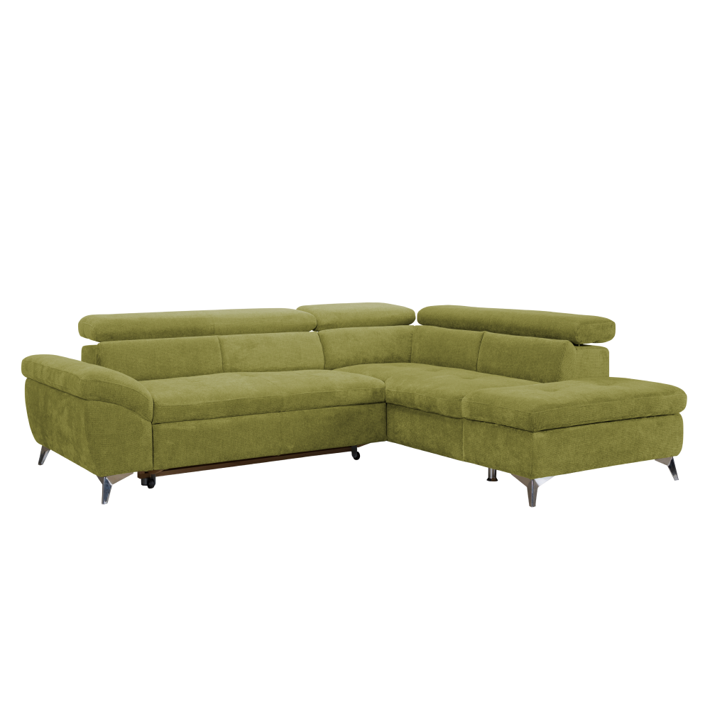 Ülőgarnitúra, zöld, jobbos, BARA