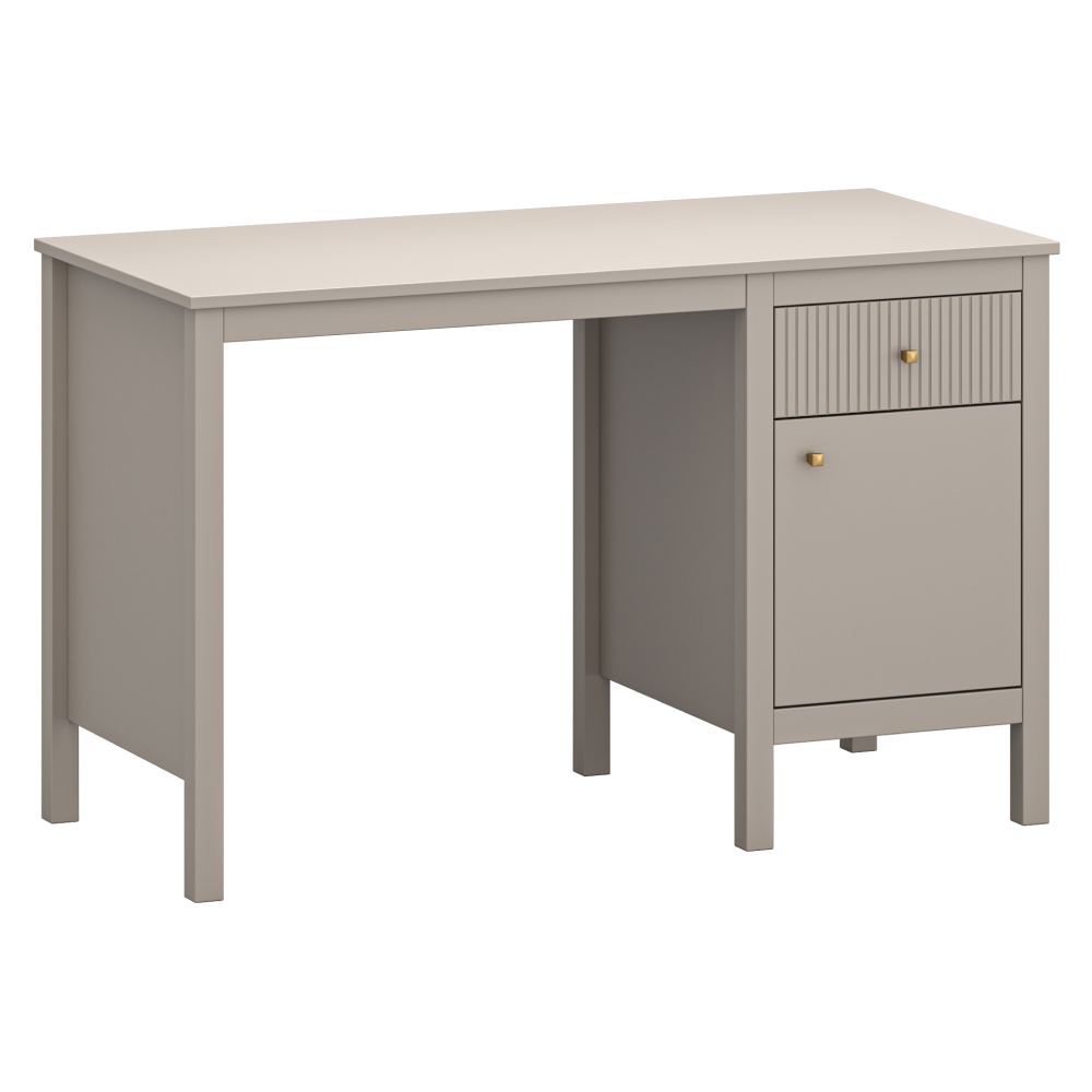 Számítógépasztal, szürkésbarna Taupe/craft arany tölgy, KLIO 1D1S/120