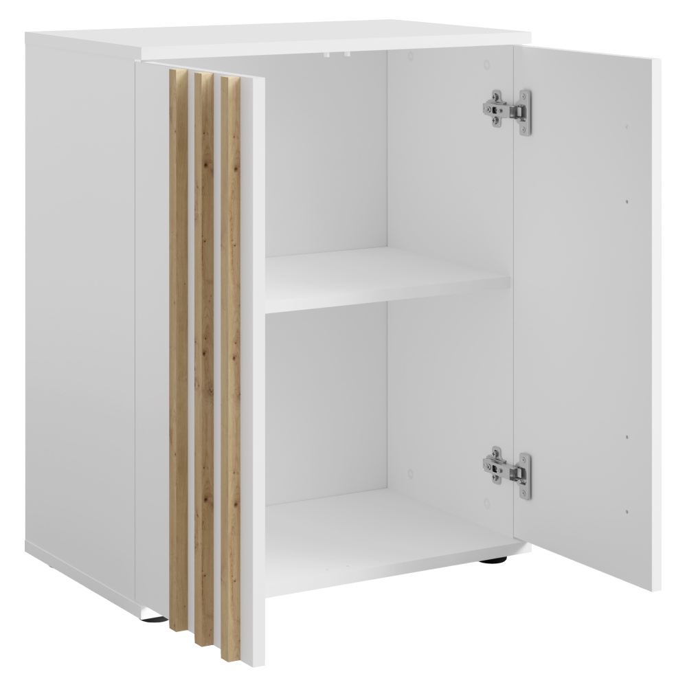 Komód, 2D, fehér/artisan tölgy, TOLIS TYP 1 Komód, 2D, fehér/artisan tölgy, TOLIS TYP 1