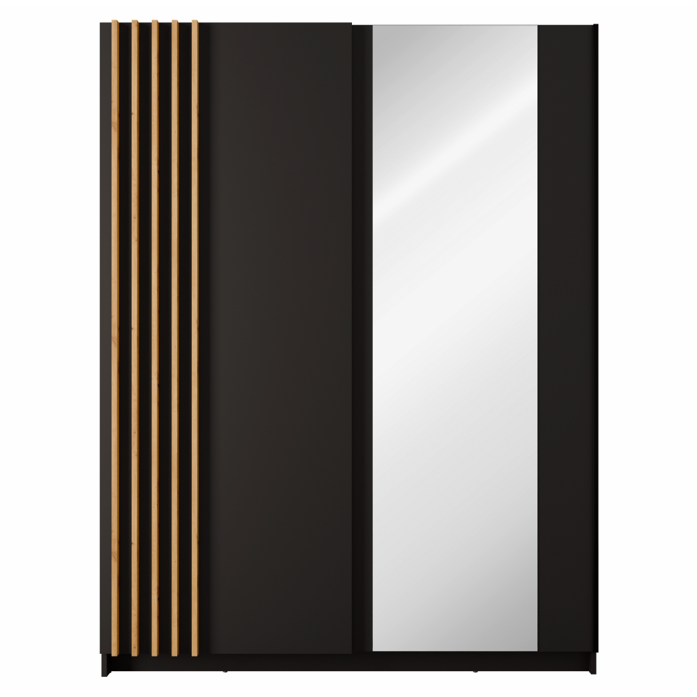 Skriňa, 2D-150, čierna/dub artisan, BAJADERO TYP 1