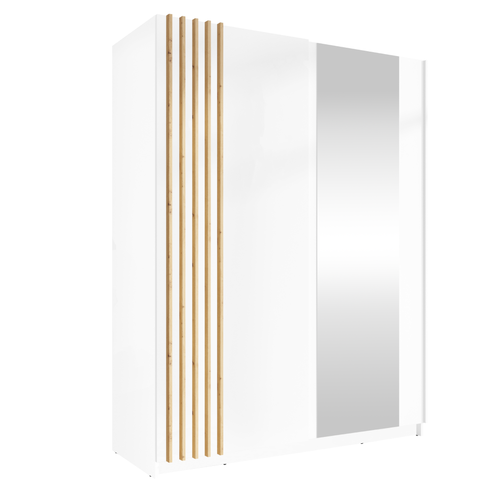 Skriňa, 2D-150, biela/dub artisan, BAJADERO TYP 1