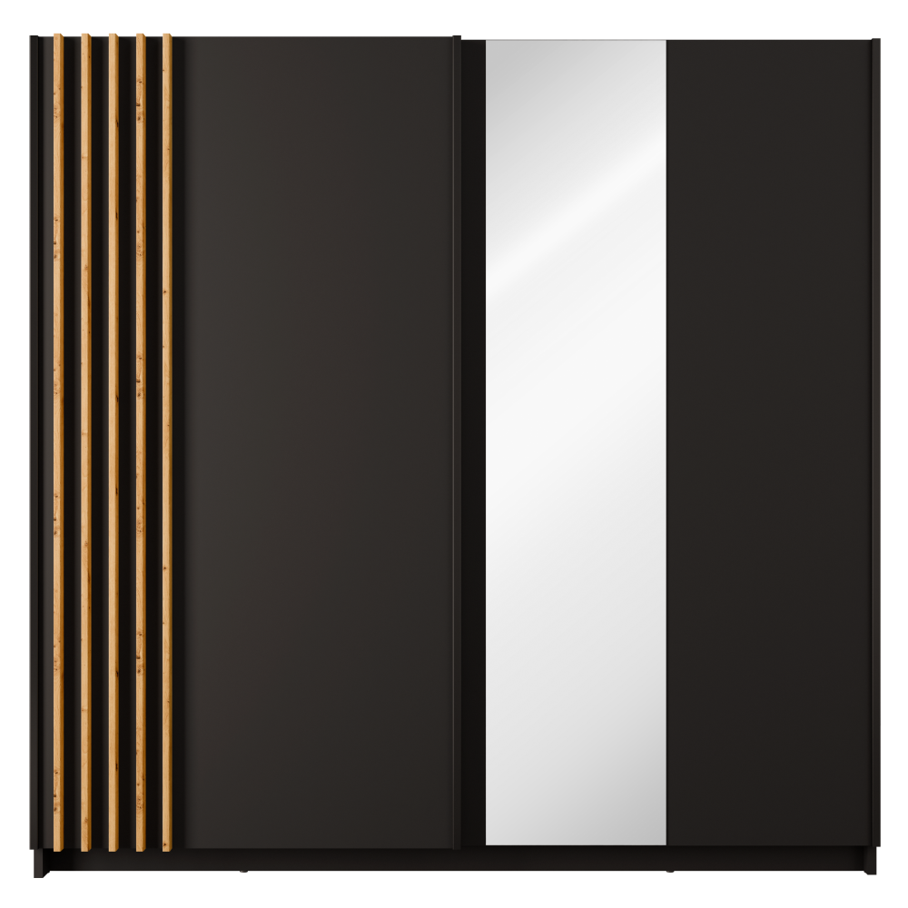 Skriňa, 2D-200, čierna/dub artisan, BAJADERO TYP 2