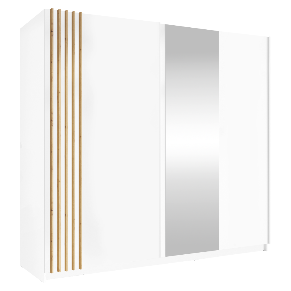 Skriňa, 2D-200, biela/dub artisan, BAJADERO TYP 2