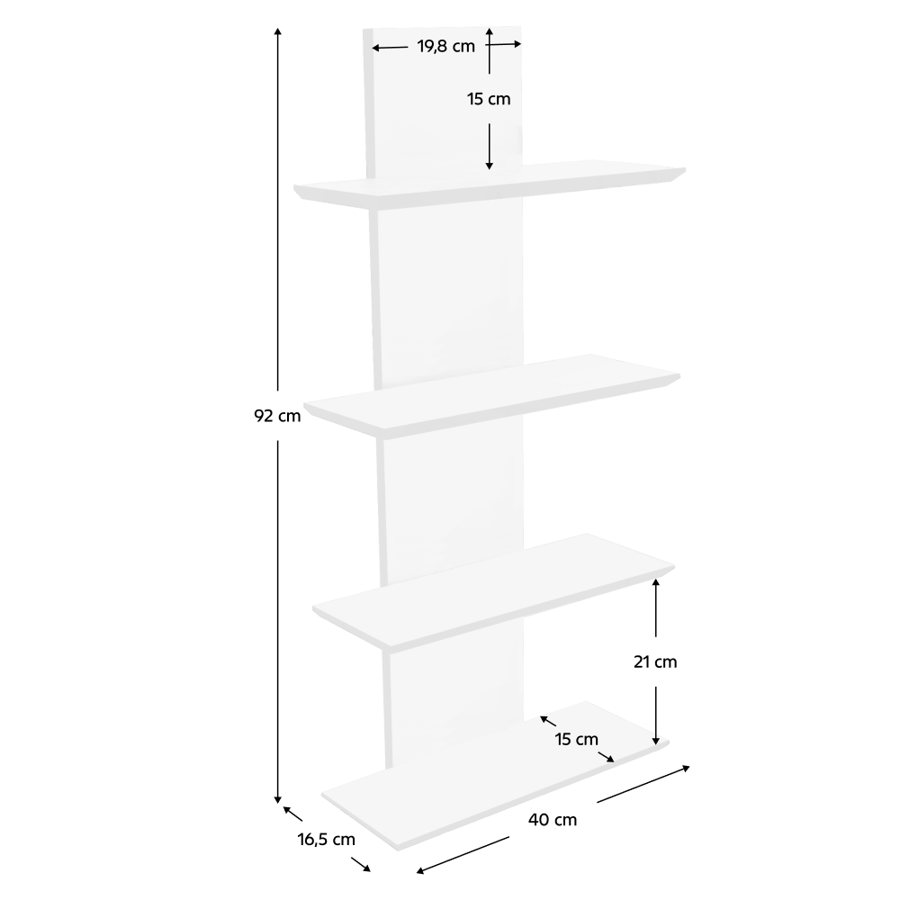 Fali polc, fehér, ROBUS