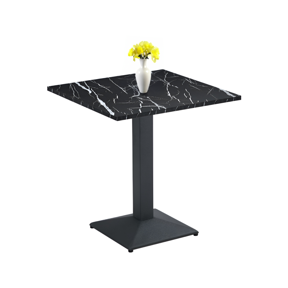 Bisztró asztal, fekete márvány/fekete, 70x70 cm, RINALDO TYP 1 Bisztró asztal, fekete márvány/fekete, 70x70 cm, RINALDO TYP 1