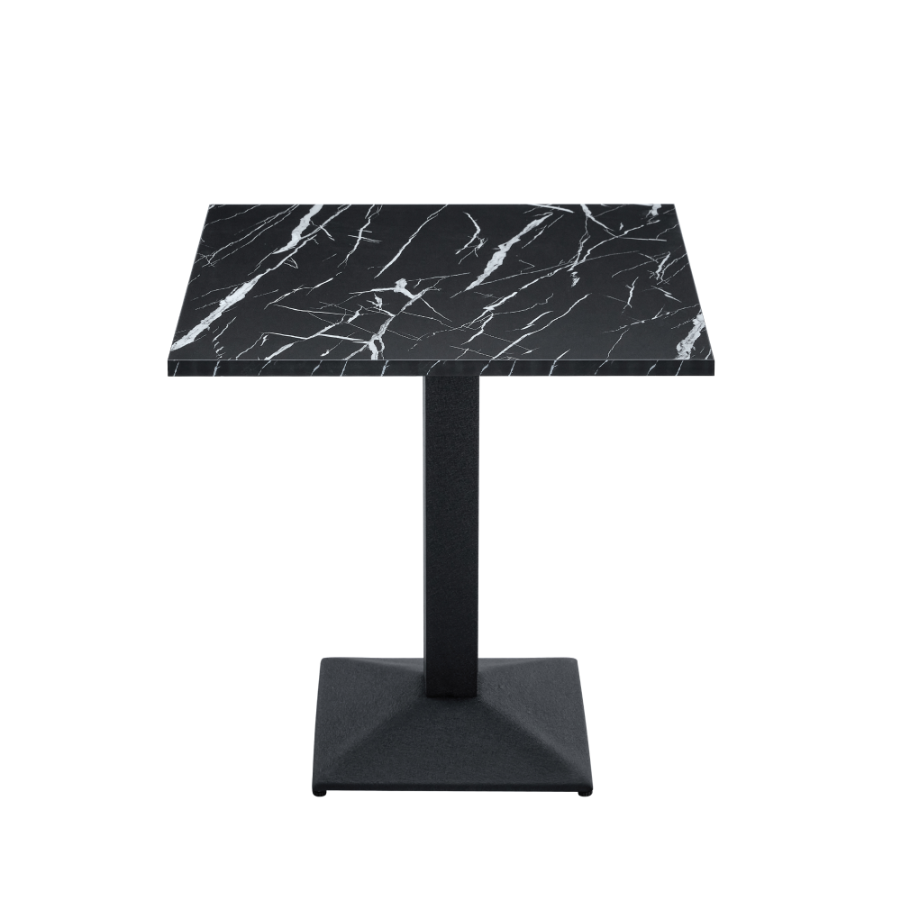 Bisztró asztal, fekete márvány/fekete, 70x70 cm, RINALDO TYP 1 Bisztró asztal, fekete márvány/fekete, 70x70 cm, RINALDO TYP 1