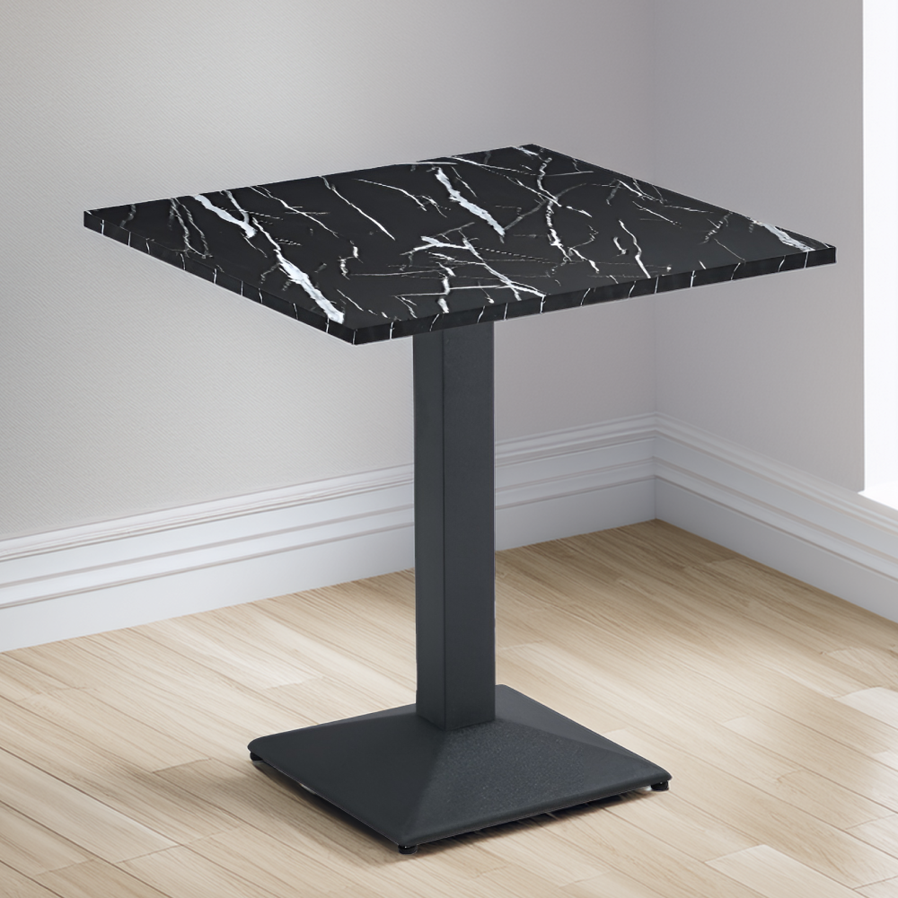 Bisztró asztal, fekete márvány/fekete, 70x70 cm, RINALDO TYP 1 Bisztró asztal, fekete márvány/fekete, 70x70 cm, RINALDO TYP 1