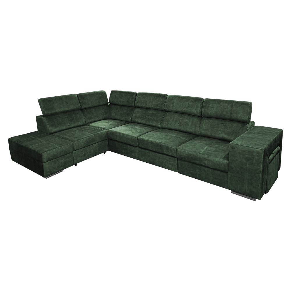 Sedacia súprava, smaragdová, ľavá, MALAGA BIG