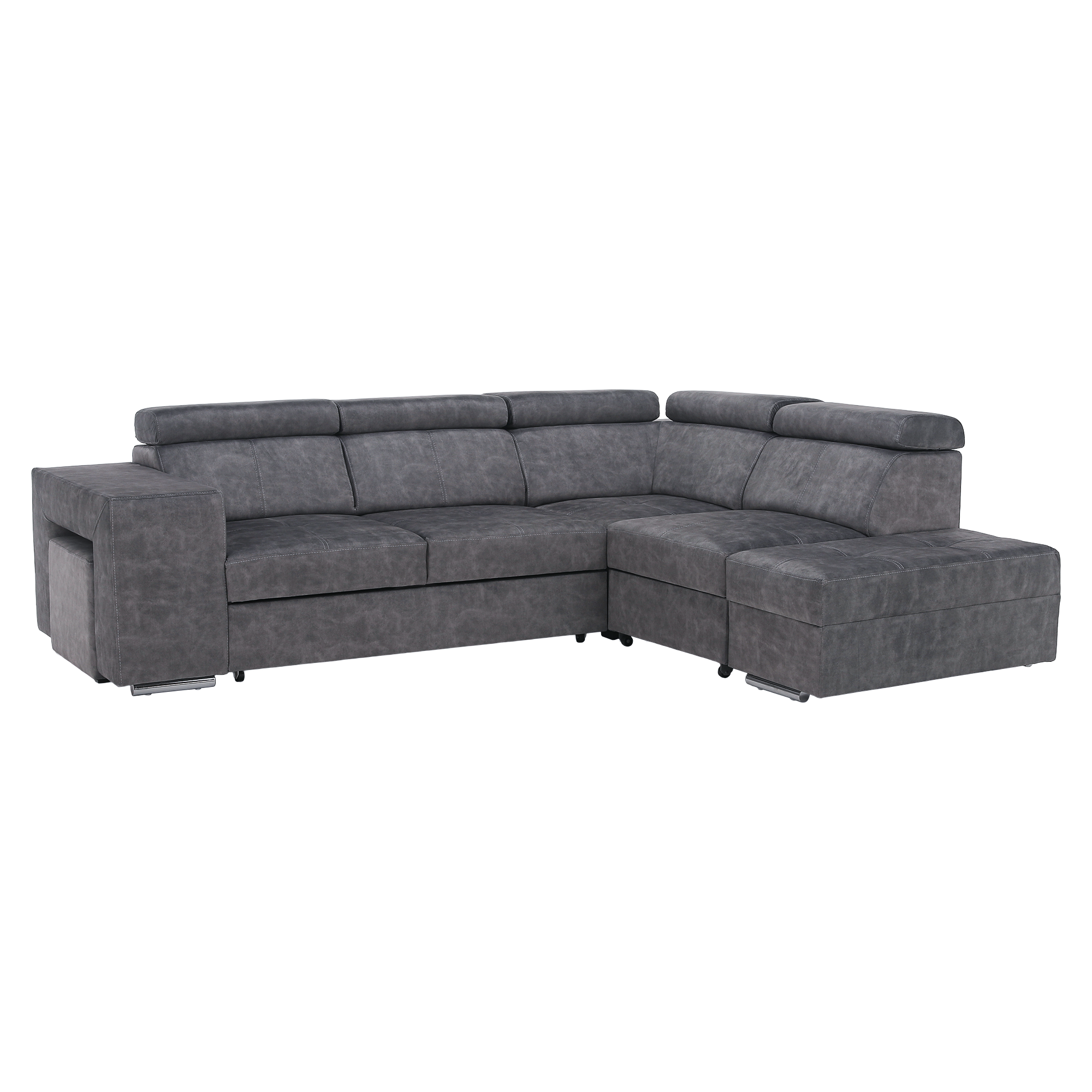 Sedacia súprava, sivá, pravá, MALAGA