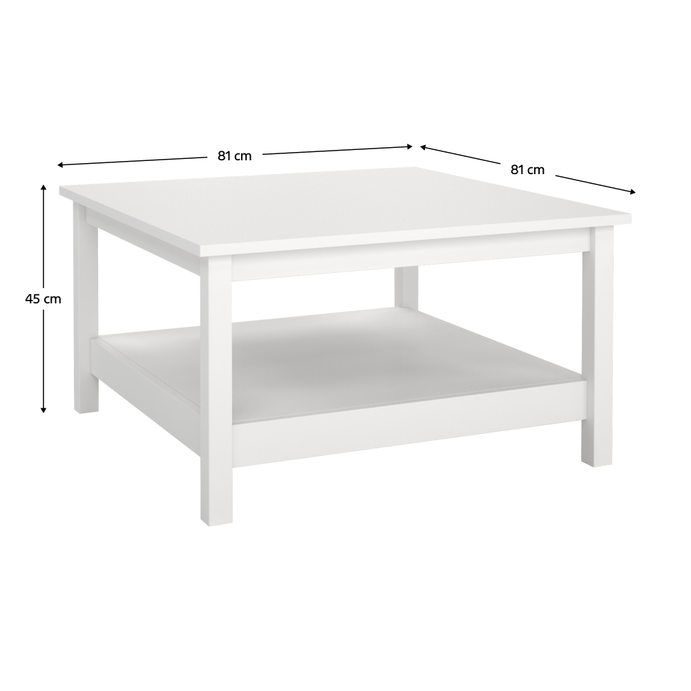 Konferenčný stolík, biela, PARIS 79667