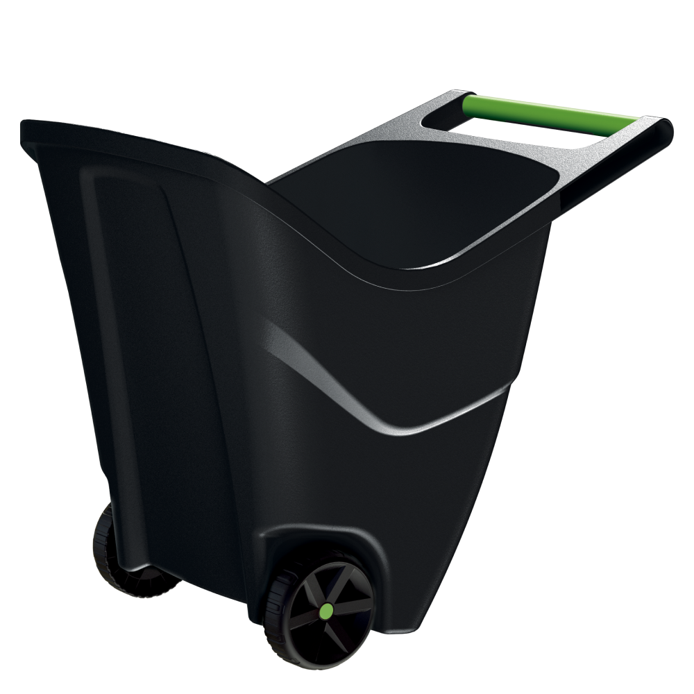 Zahradní vozík 85 l, černá/zelená, plast, ZAFUR