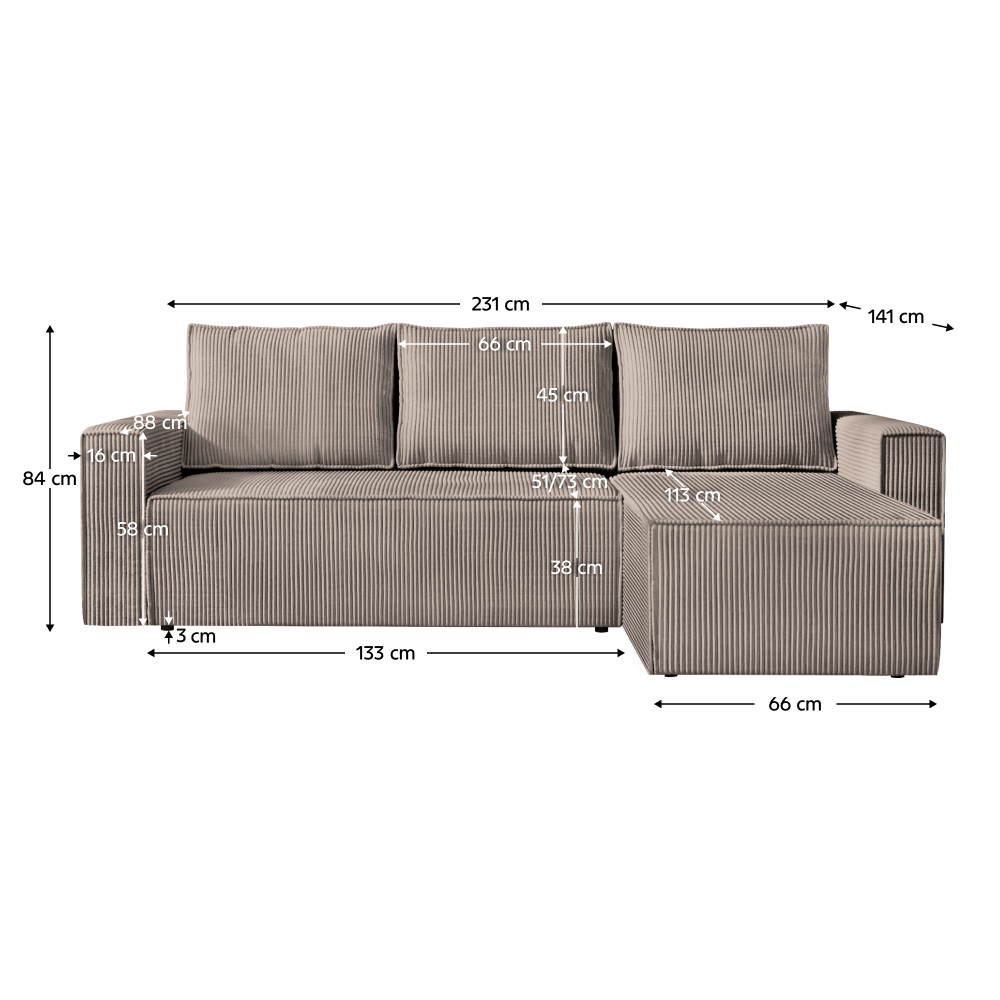 Univerzális ülőgarnitúra, szürkésbézs Taupe, APEL ROH Univerzális ülőgarnitúra, szürkésbézs Taupe, APEL ROH