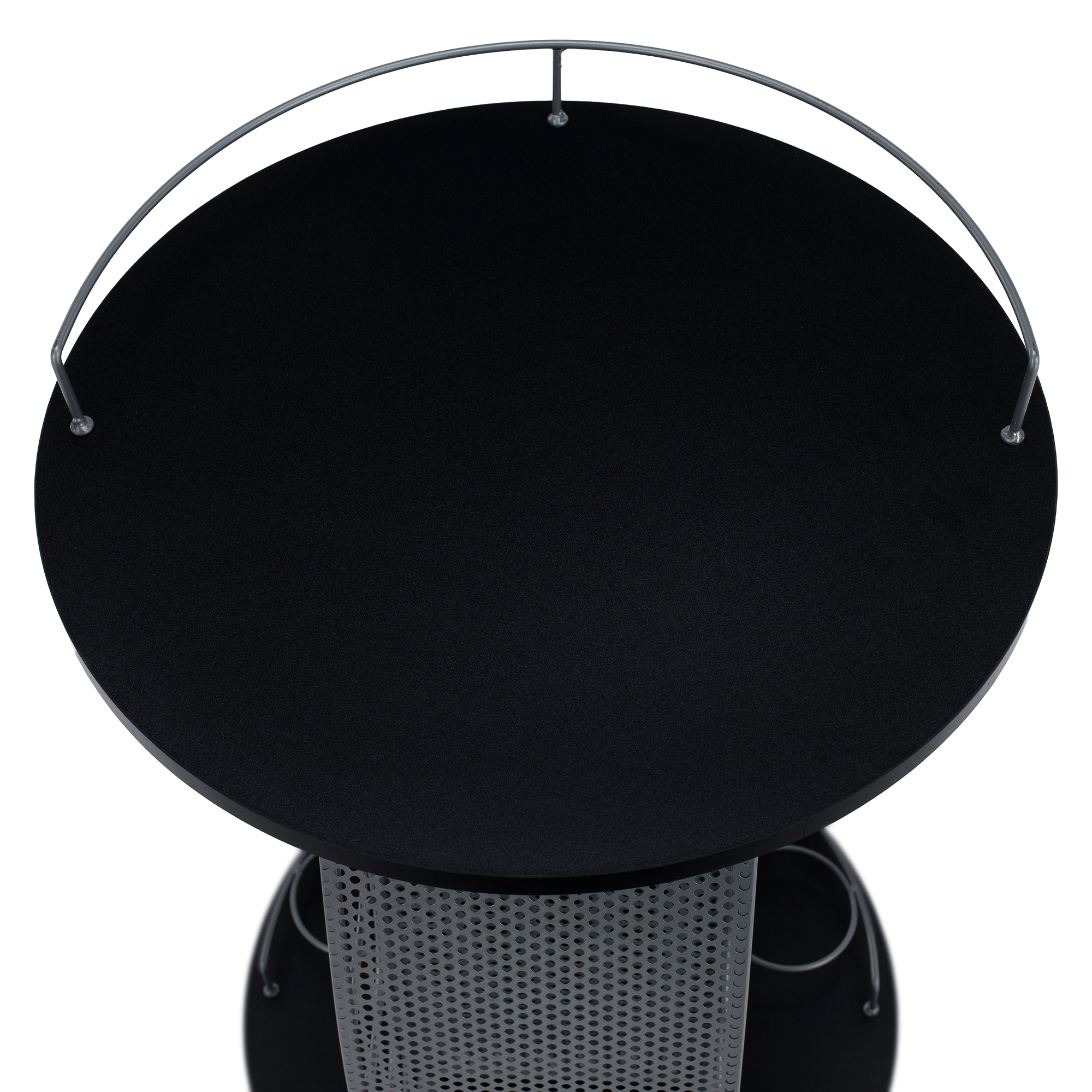 Servírovací vozík, čierna/strieborná, ALADAR NEW