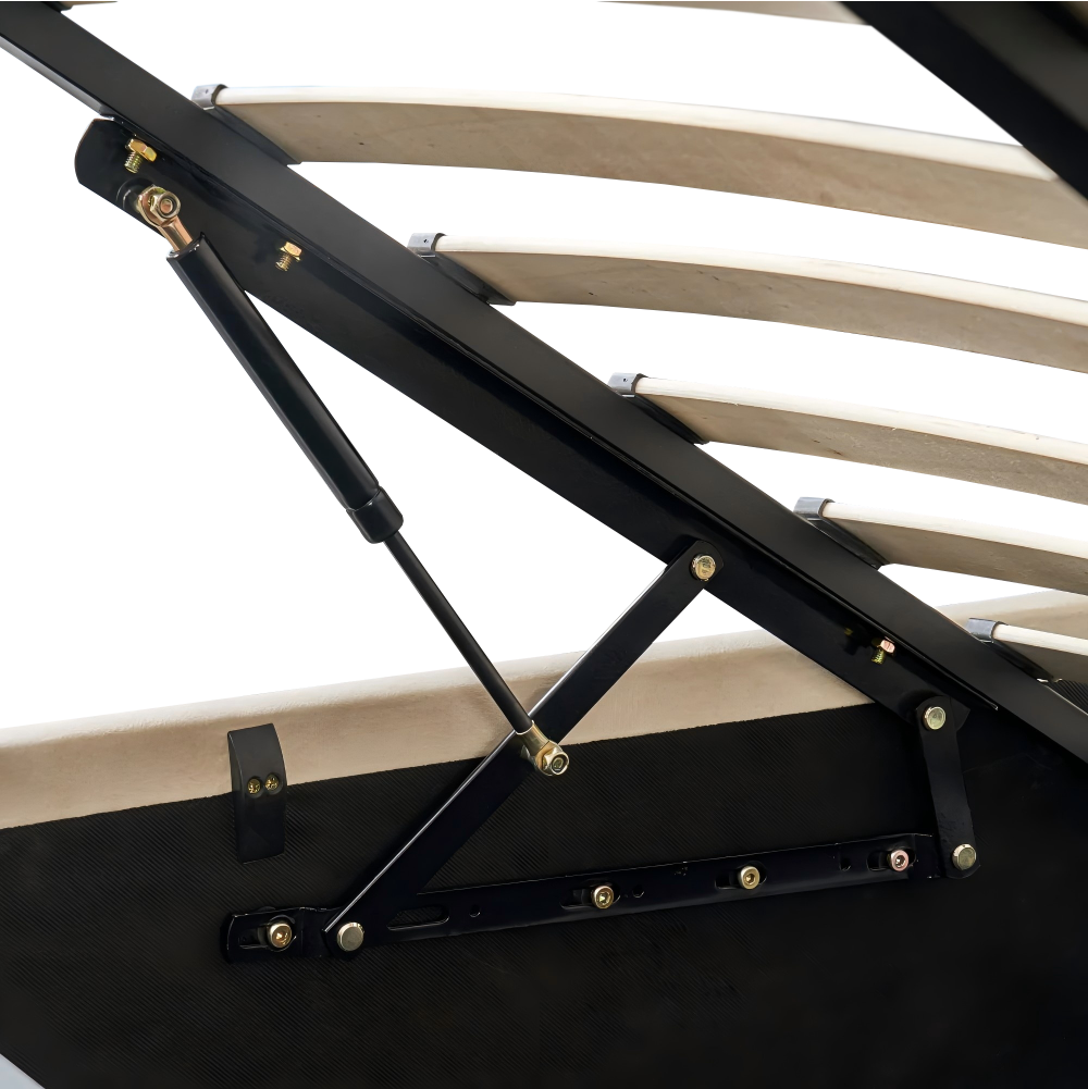 Ágy ráccsal, 180x200, sötétszürke Velvet szövet, PENELOPE