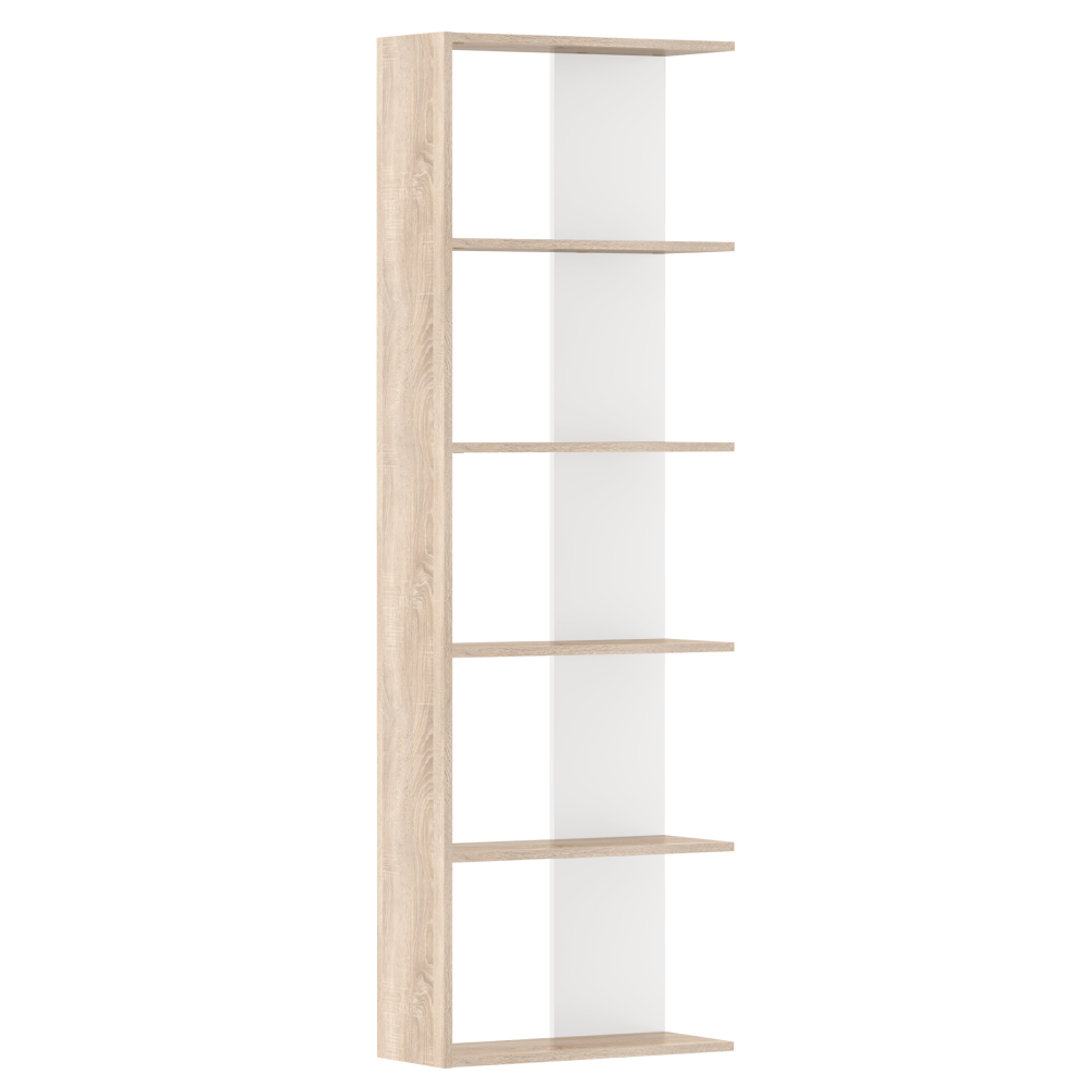 Regál, dub sonoma/biela, AGATIO