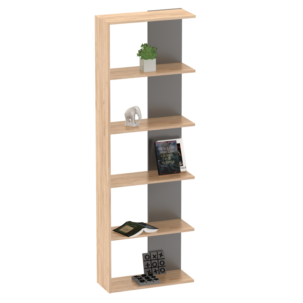 Regál, dub artisan/grafit, AGATIO