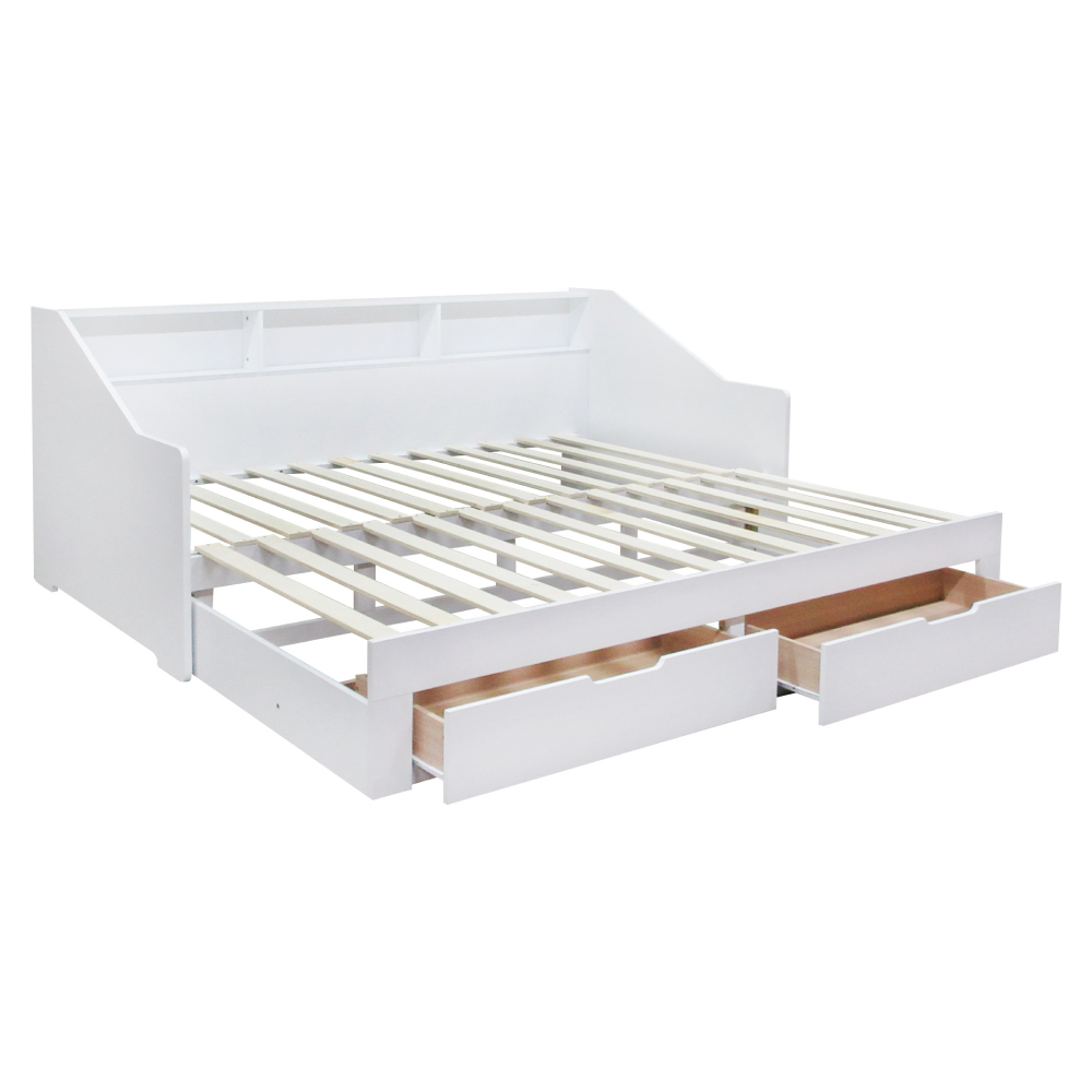 Rozkladacia posteľ, biela, MONETA