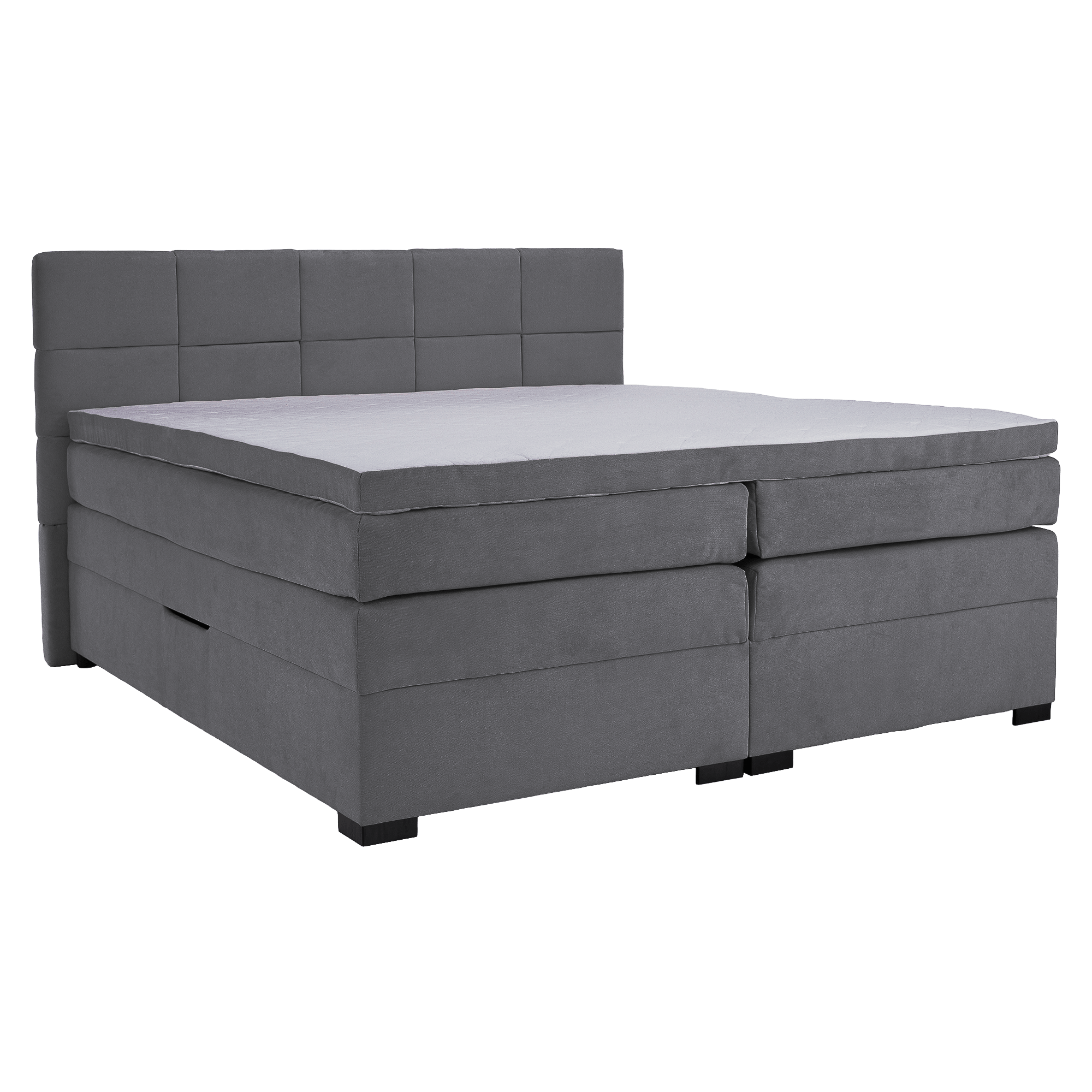 Boxspringová pocketová postel, 160x200, šedá, APRIL