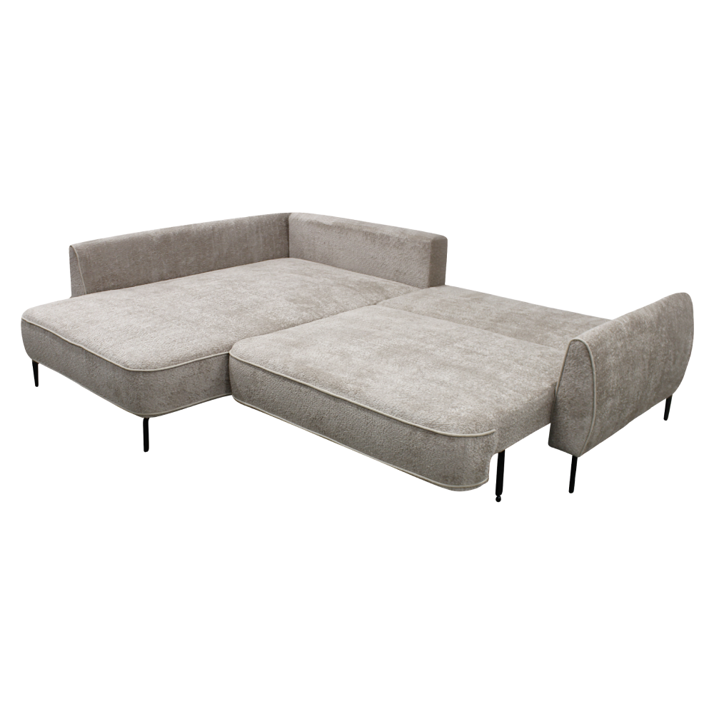 Rohová sedacia súprava, sivobéžová Taupe, ľavá, MURIEL ROH