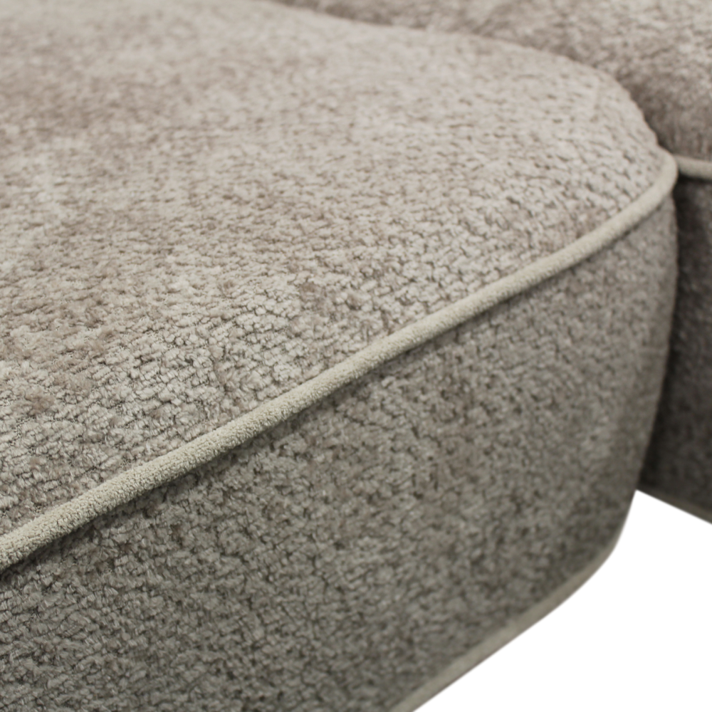 Rohová sedacia súprava, sivobéžová Taupe, pravá, MURIEL ROH