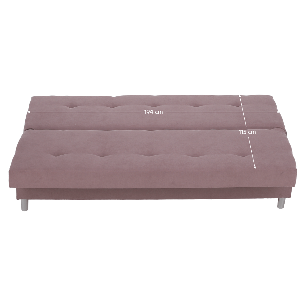 Kihúzható kanapé, rózsaszín, ALADA Kihúzható kanapé, rózsaszín, ALADA