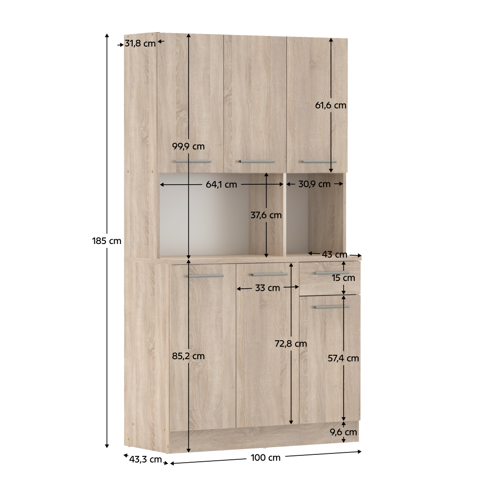 Hatajtós szekrény, sonoma tölgy, PELION NEW