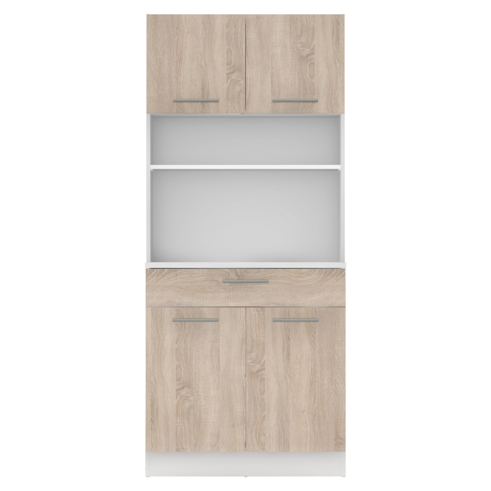 Négyajtós szekrény, fehér/sonoma tölgy, DOMIS NEW Négyajtós szekrény, fehér/sonoma tölgy, DOMIS NEW