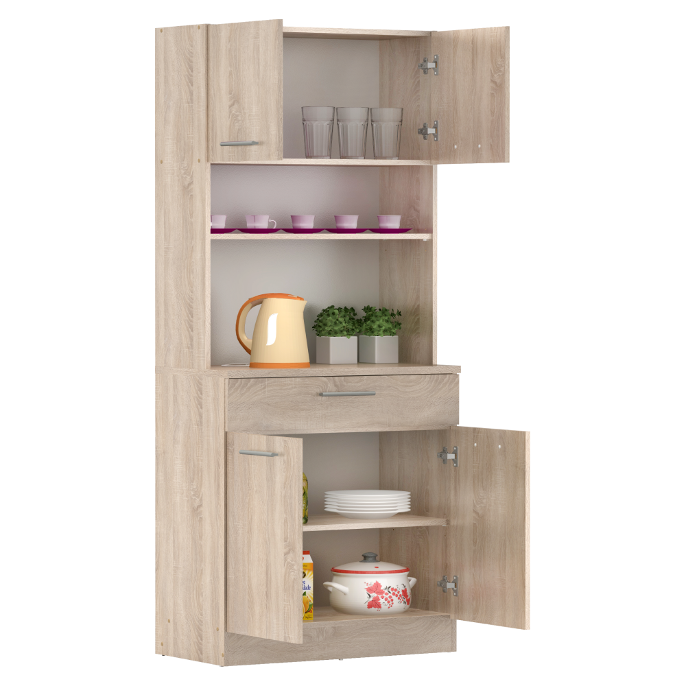 Négyajtós szekrény, sonoma tölgy, DOMIS NEW Négyajtós szekrény, sonoma tölgy, DOMIS NEW