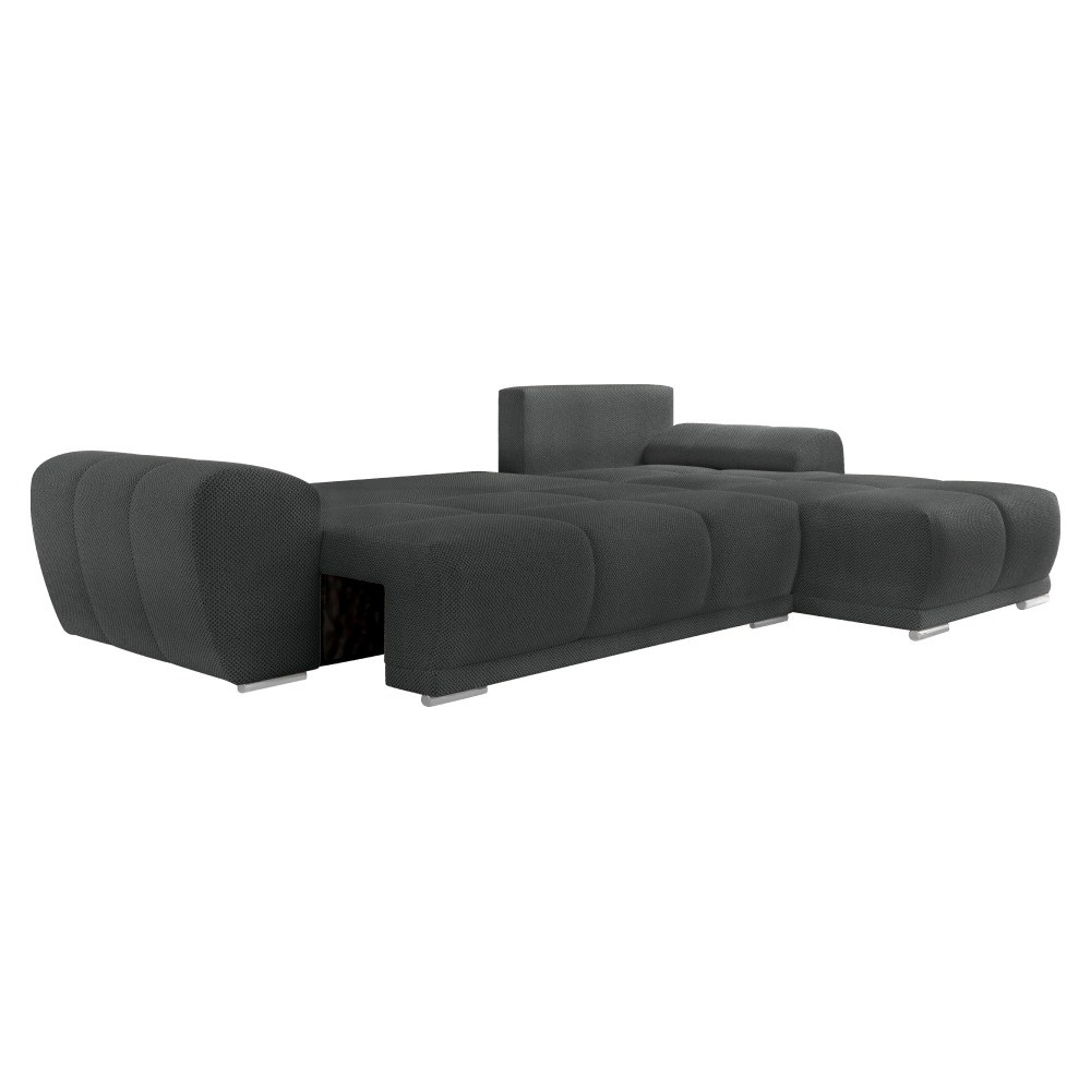 Univerzálna sedacia súprava, tmavosivá, KERIM ROH